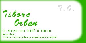 tiborc orban business card